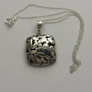 sterling silver necklace Bali Pebble Sterling Silver Necklace